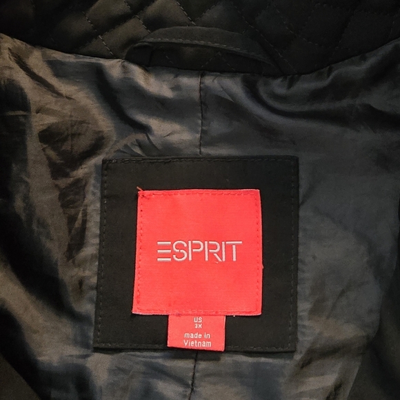 ESPRIT Black Quilted Zipper Jacket - Picture 3 of 10
